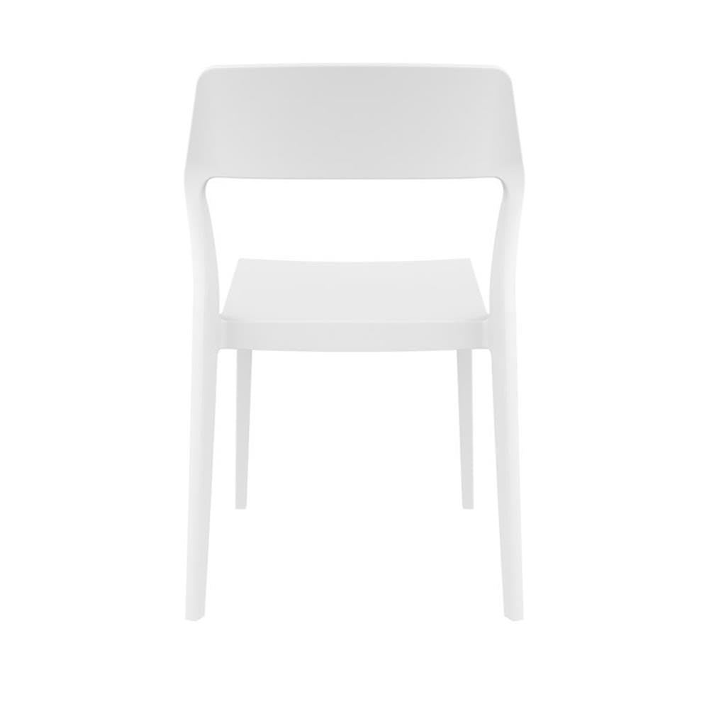 White Compamia Snow Patio Dining Chairs (Set of 2) - Weather-Resistant Outdoor Furniture for Garden, Patio, Deck & Backyard Relaxation