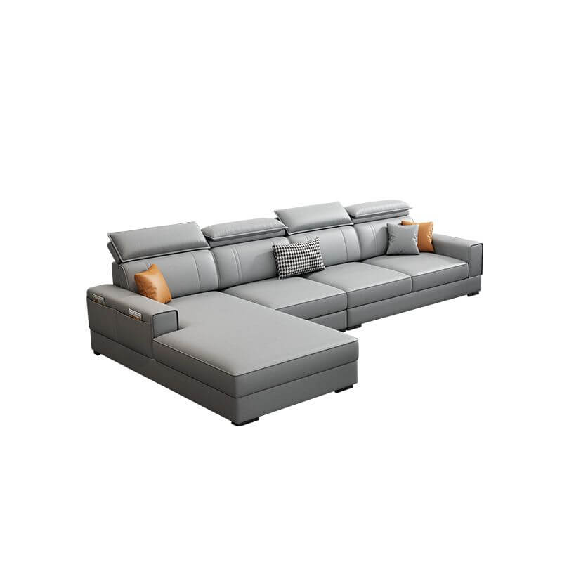 L-Shaped Fungus Resistant Sofa Chaise with Reversible Orientation - Perfect for Living Room, Lounge, and Home Theater Comfort