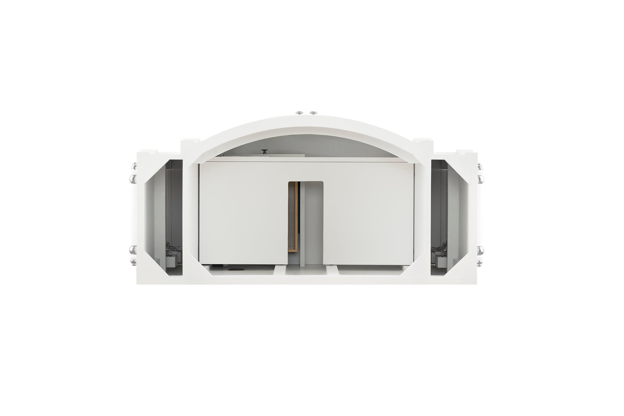 Brittany 46-Inch Single Bathroom Vanity in Bright White - Modern Bathroom Storage Solution for Small Spaces