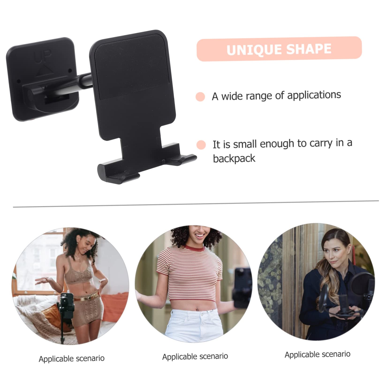 HOMSFOU 2-Pack Rotating Phone Stand Holder - 360° Adjustable Phone Mount for Desk, Car & Table - Perfect for Watching Videos, Video Calls & Hands-Free Use