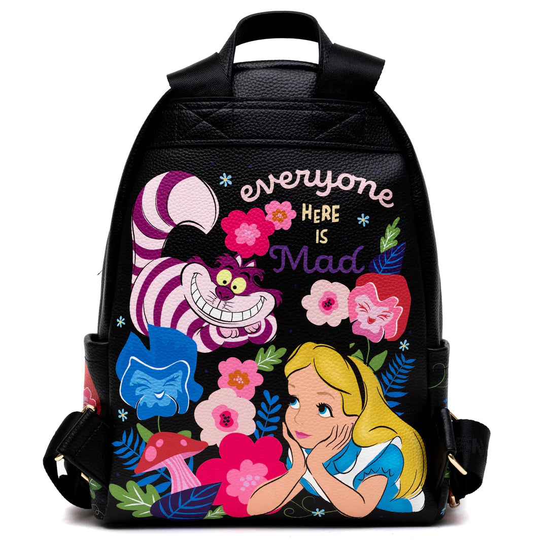 WondaPop Disney Cheshire Cat Mini Backpack for Women & Teens - Cute Cartoon Character Small Rucksack for School, Travel, and Cosplay