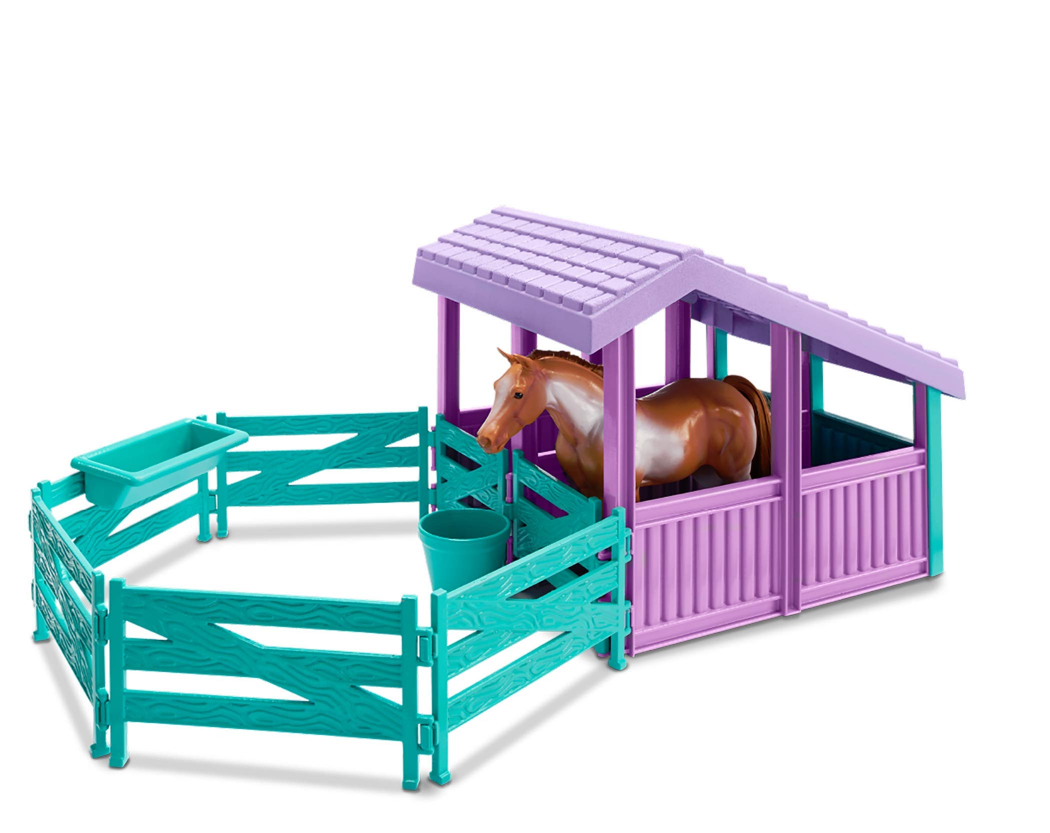 American Plastic Toys Doll Horse Stable - Made in USA Medium Size for Kids Pretend Play & Dollhouse Accessories
