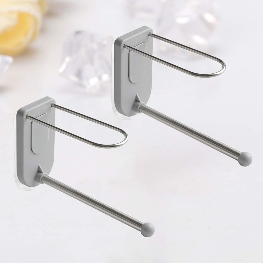 2-Pack Stainless Steel Wall Mounted Shelf Holders & Pegs - Heavy Duty Clothes Hooks for Drying Rack, Purse Hanging, Grid Wall Organization - Perfect for Laundry Room, Closet & Bathroom Storage