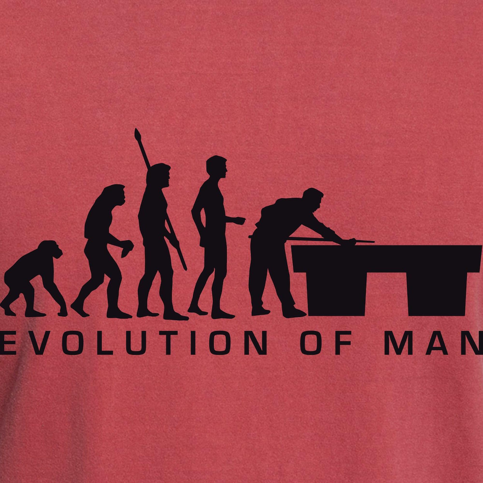 Evolution Billiards T-Shirt for Men - Comfort Colors Soft Cotton Tee - Perfect for Casual Wear, Gaming Nights & Billiards Tournaments