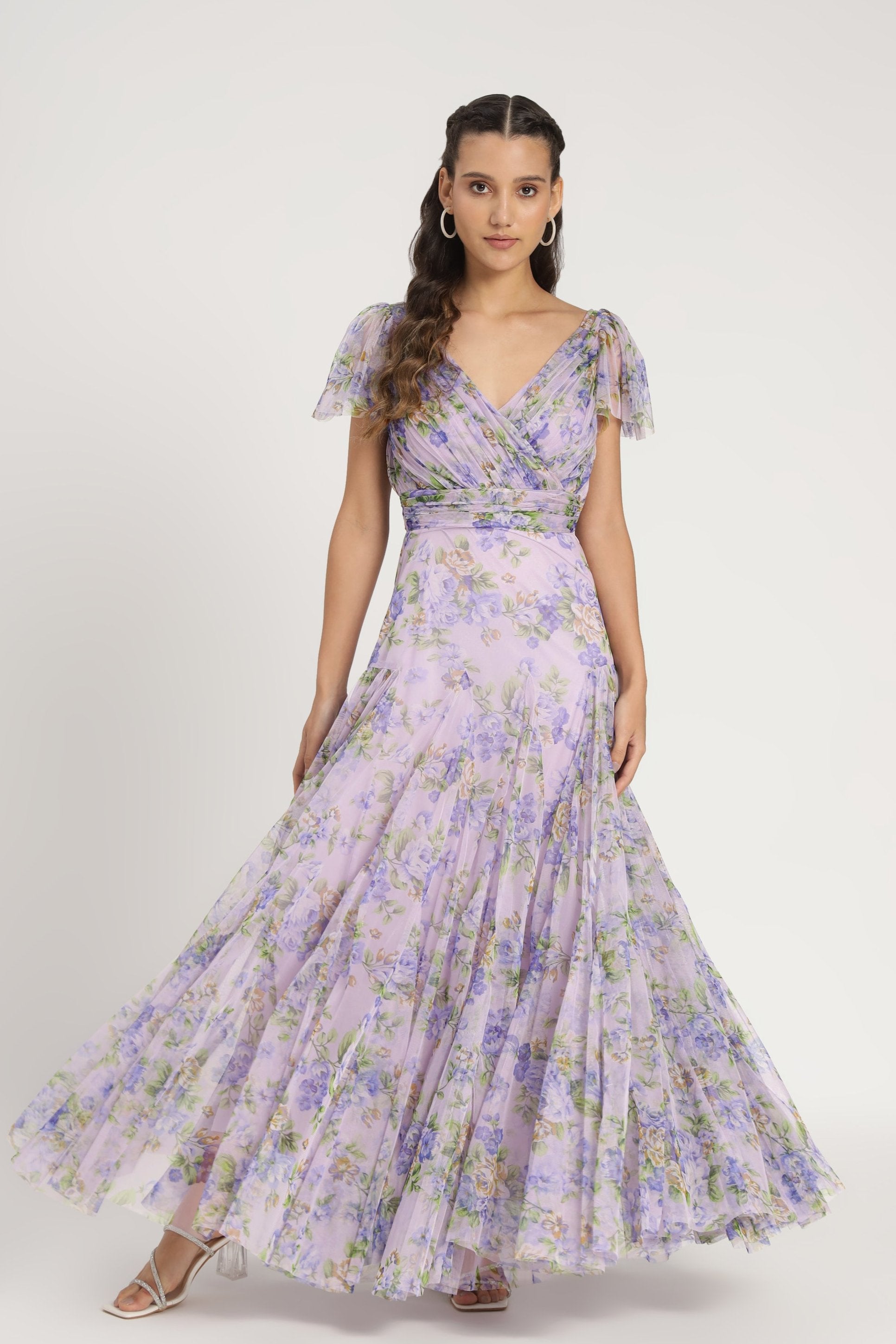 Gally Maxi Dress in Lilac Print - Floral Summer Dress for Women | Perfect for Beach Vacation, Date Night & Casual Outings