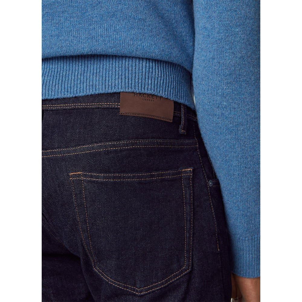 Hackett London Men's Rinse Wash Denim Jeans - Slim Fit Stretch Comfort for Casual & Business Wear | Perfect for Office, Travel & Everyday Use