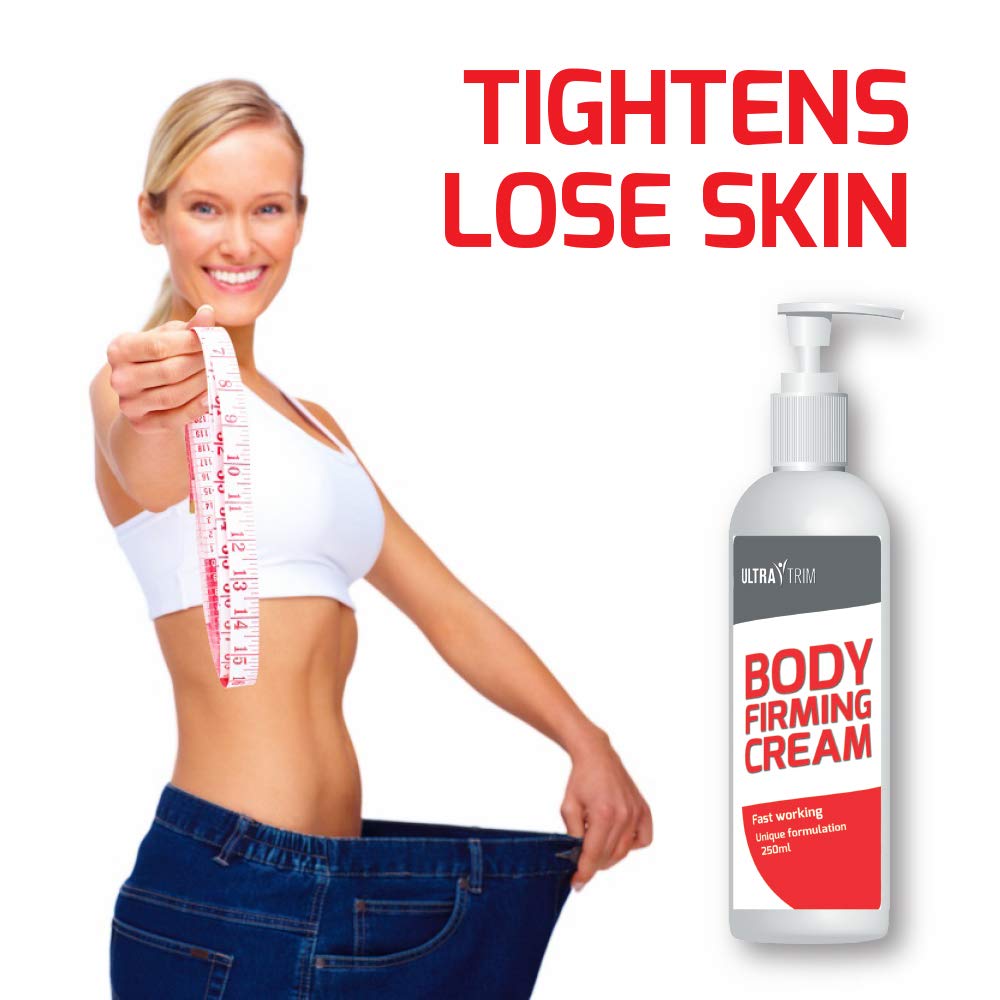ULTRA TRIM Body Firming Cream for Cellulite & Stretch Marks - Tighten & Tone Skin - Best for Post-Pregnancy & Weight Loss - Use After Shower or Before Workout
