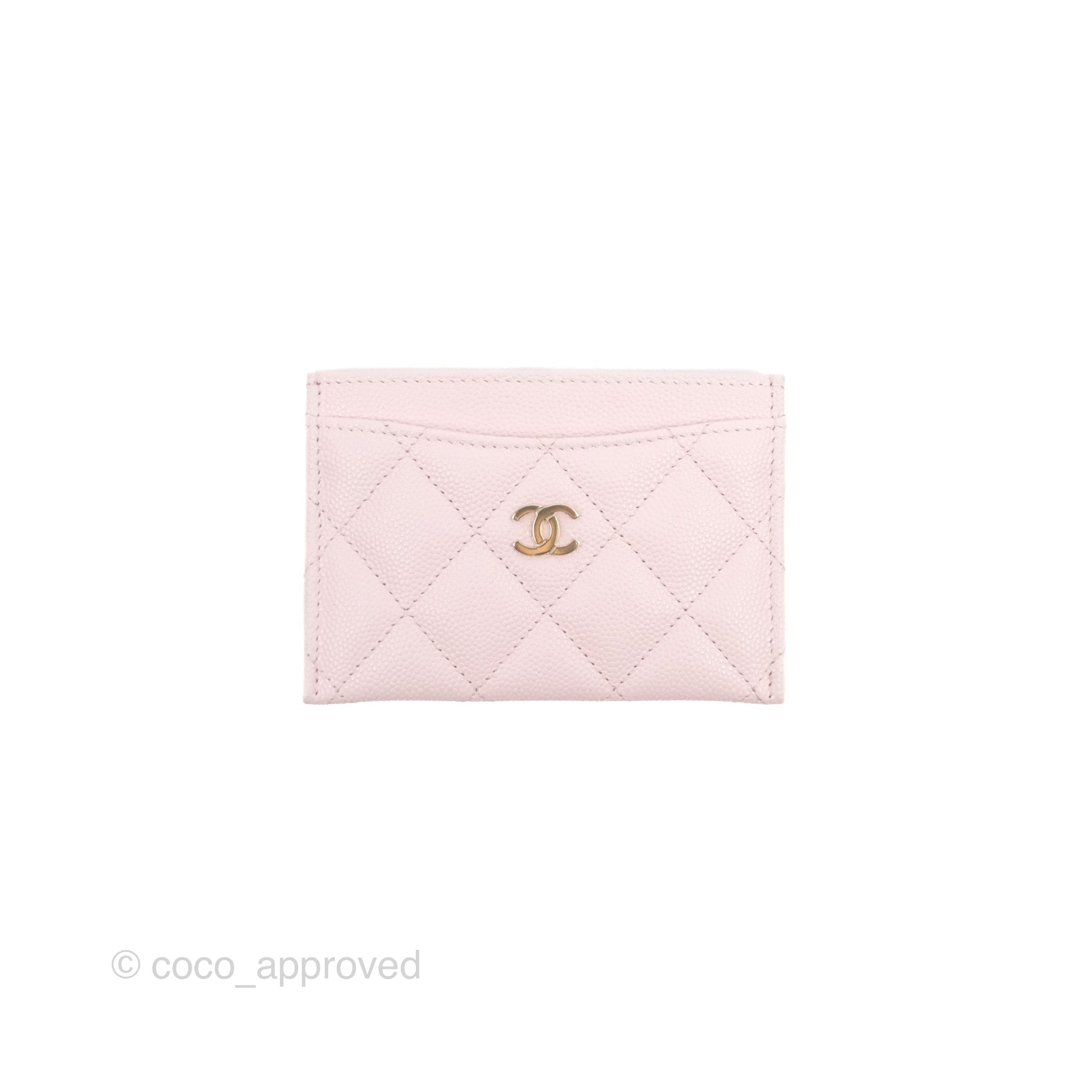 Chanel Classic Flat Card Holder in Pink Caviar Leather with Gold Hardware - Luxury Wallet for Women, Perfect for Everyday Use & Gift Giving
