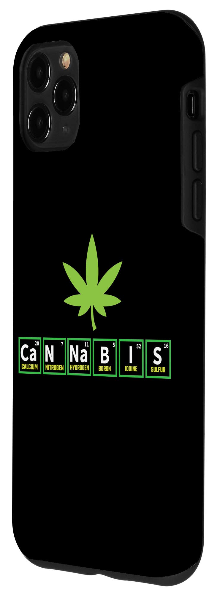 iPhone 11 Pro Max Case - Cannabis Periodic Table Design - Funny Weed Lover Gift - Durable Protective Phone Cover for iPhone 11 Pro Max - Perfect for Stoner Gifts, 420 Parties & Cannabis Enthusiasts