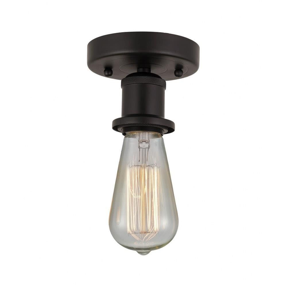 Industrial Style Innovations Lighting Bare Bulb Semi-Flush Mount - 3.75