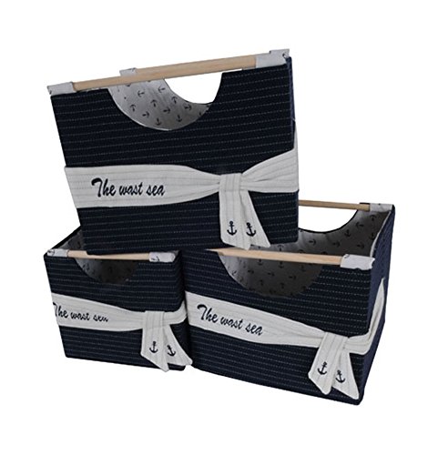 Anne Home Set of 3 Foldable Fabric Storage Baskets for Kids - Multi-Size Organizer Bins for Toys, Books & Clothes - Perfect for Nursery, Playroom & Shelves Storage