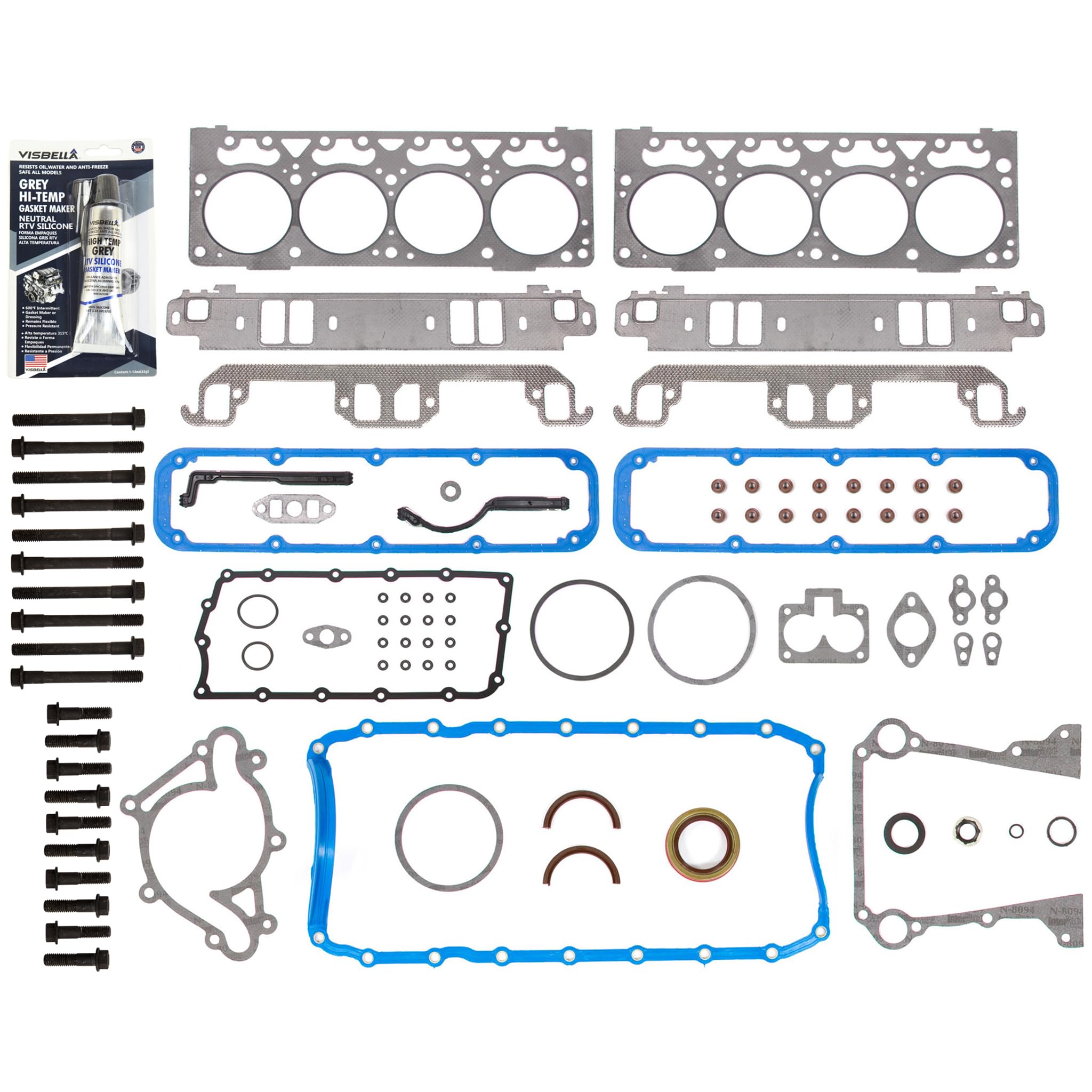 MA-4216924956 Full Gasket Set with Head Bolts Compatible with 1998-2003 Dodge Durango, Dakota & Jeep Grand Cherokee - Engine Rebuild & Repair Kit for DIY Mechanics
