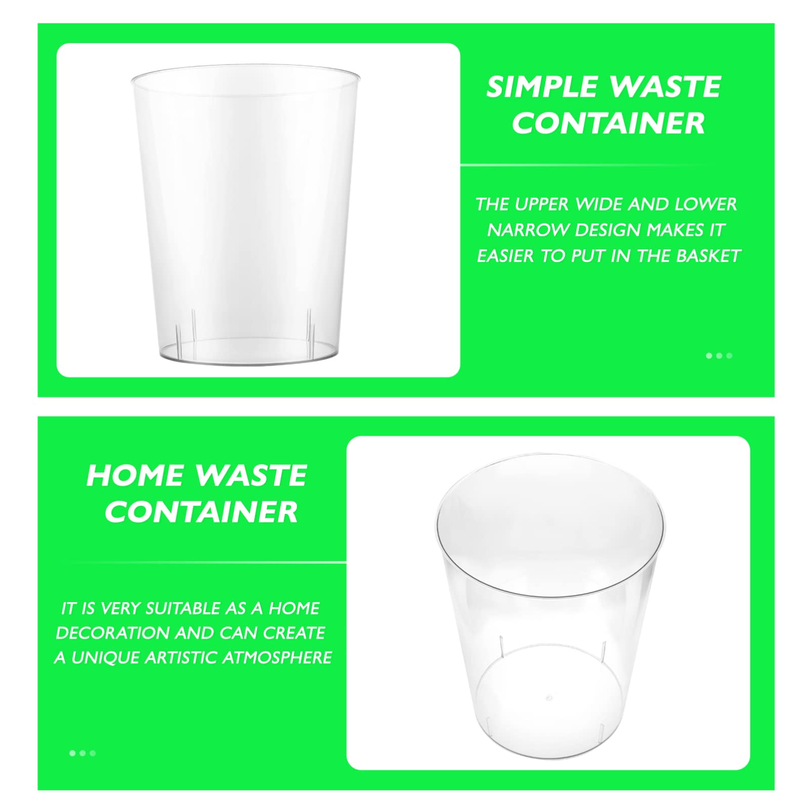 Clear Plastic Trash Can - 10 Gallon Transparent Kitchen Garbage Bin with Lid, Waste Basket for Home, Office, Bathroom & Pet Areas | Odor-Proof & Durable Storage Container for Recycling & Household Waste