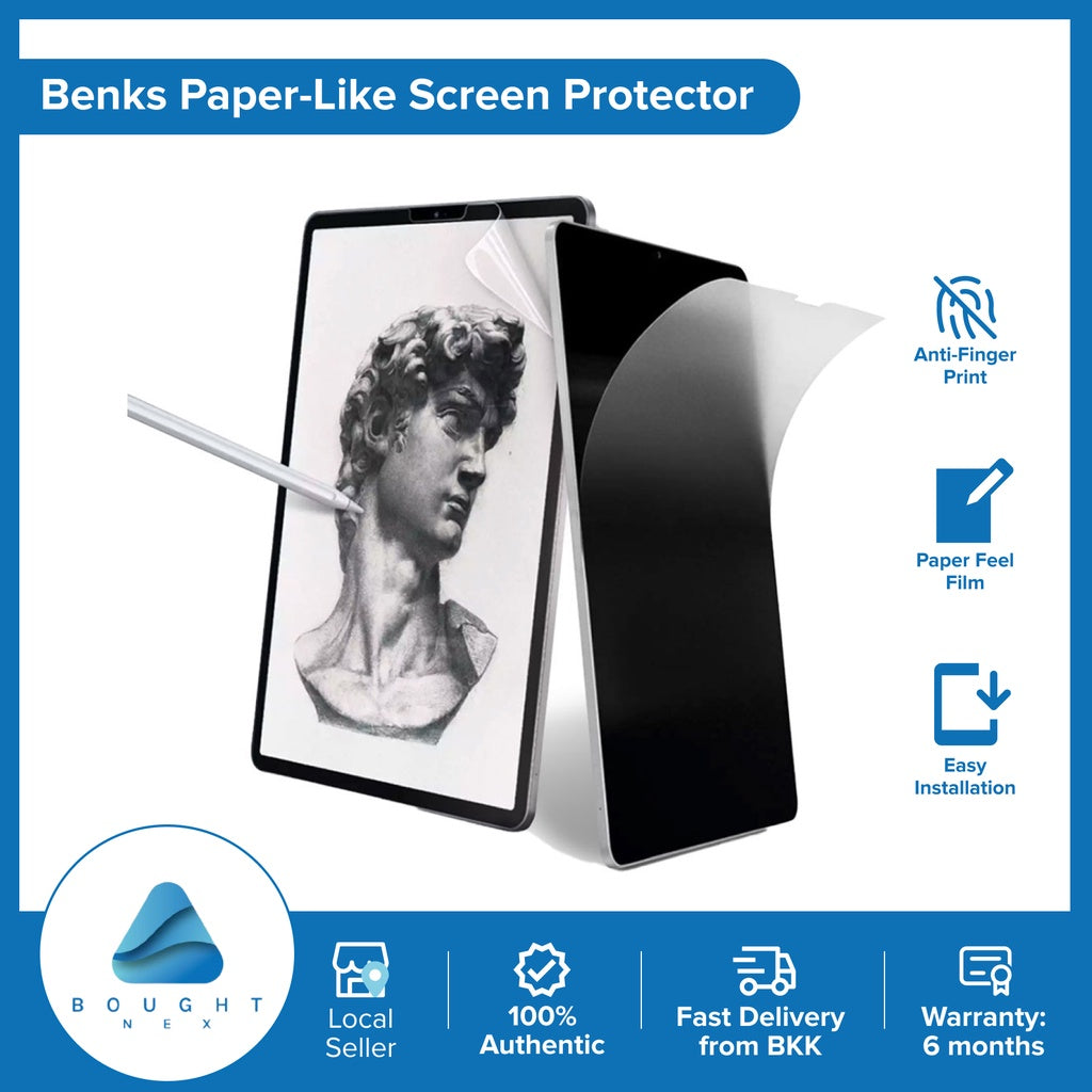 Benks Paper Like Matte Screen Protector for iPad Air 5/4, iPad Pro 11/12.9, iPad Mini 6/5/4, iPad 10.2/9.7 - Anti-Fingerprint, Anti-Glare, Writing & Drawing Protection - Perfect for Artists, Students & Professionals
