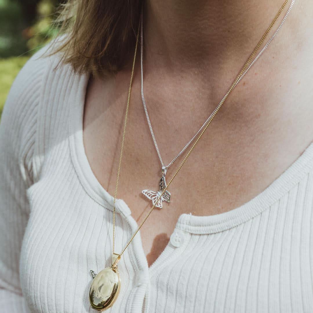 Elegant Silver Butterfly Pendant Necklace for Women - Perfect for Gifts, Parties & Everyday Wear