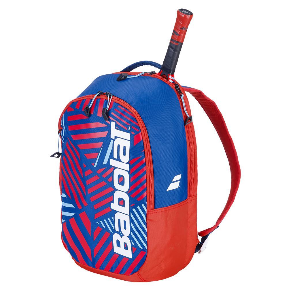 Kids Tennis Backpack White and Red - Lightweight Sports Bag for Boys & Girls - Perfect for Tennis Practice, School & Travel