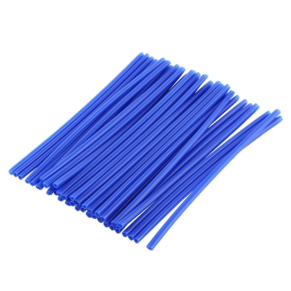 36pcs Universal Motorcycle Wheel Spoke Protectors - Blue Rim Guards for Off-Road & Street Bikes
