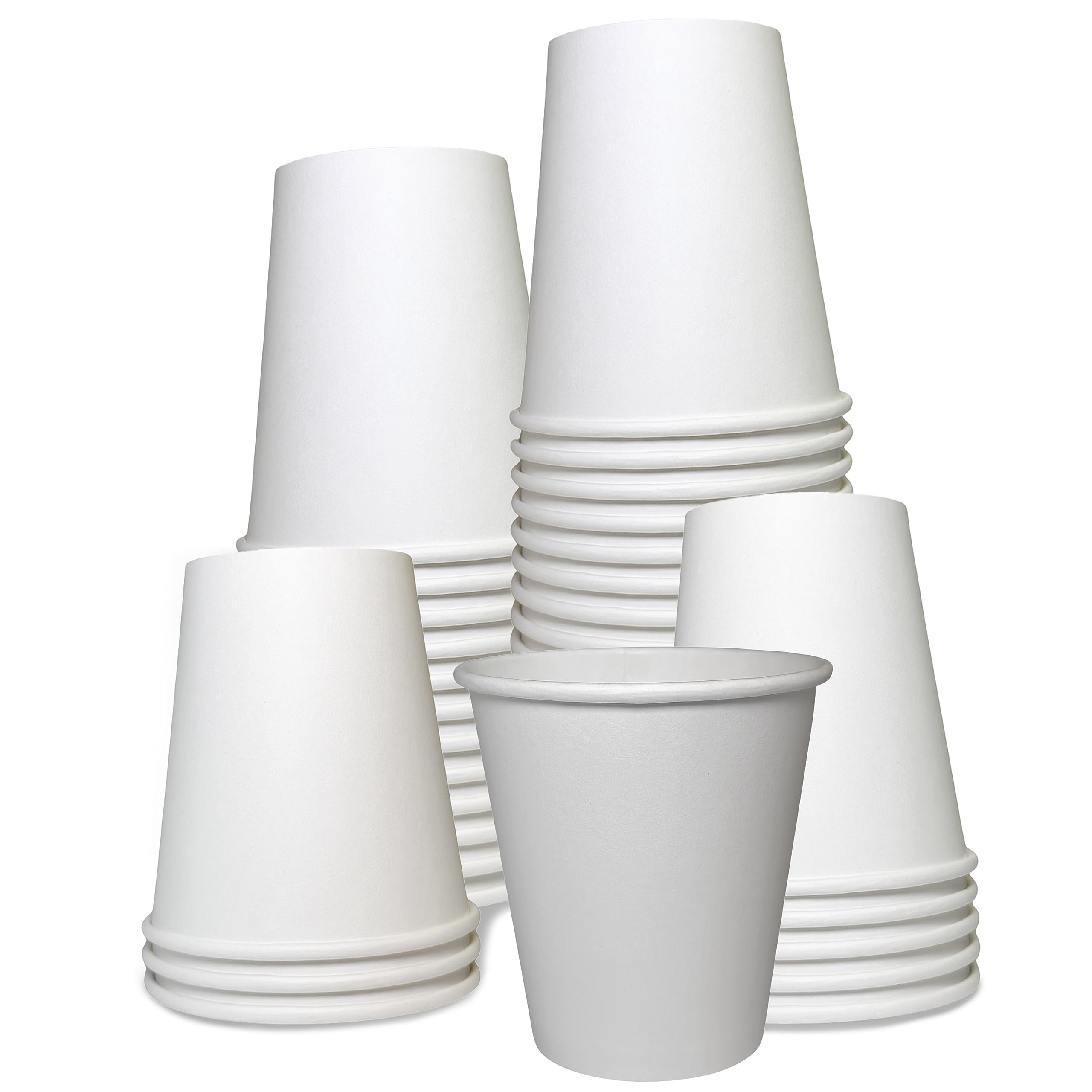 EcoQuality 2 Pack of 500 Count - 10 oz White Disposable Hot Drink Paper Cups | Recyclable & Compostable Coffee Cups for Office, Breakroom, Restaurant | Perfect for Serving Coffee, Tea, Latte, Chai at Cafes and Events