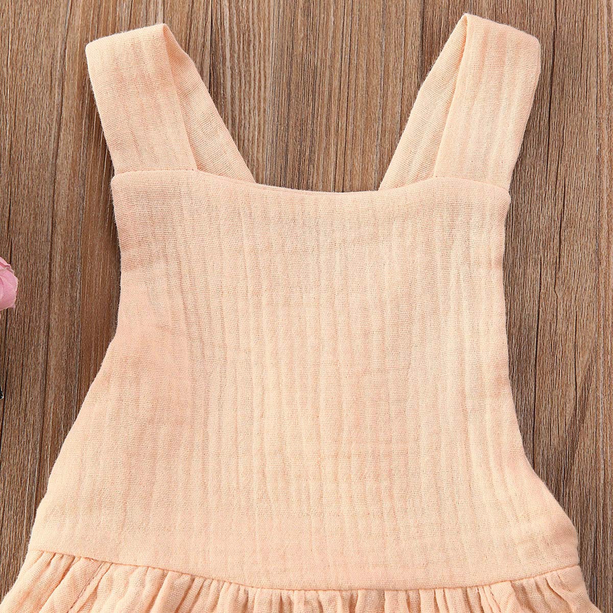 Newborn Baby Boy & Girl Sleeveless Romper Bodysuit - 100% Cotton Summer Outfit, Backless Overalls for Infants | Perfect for Playtime, Beach & Photo Shoots