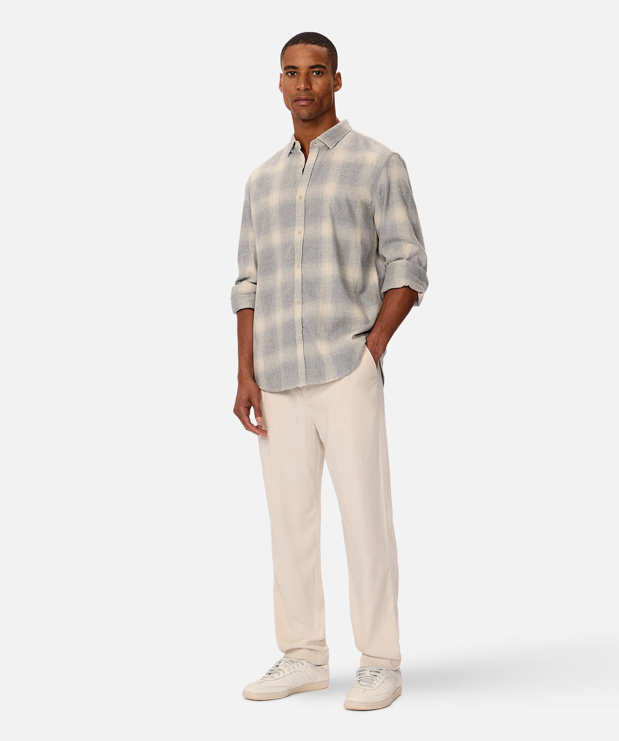 Lewistown Long Sleeve Shirt - Grey Stone | Comfortable Casual Wear for Men & Women | Perfect for Outdoor Activities, Work & Everyday Use