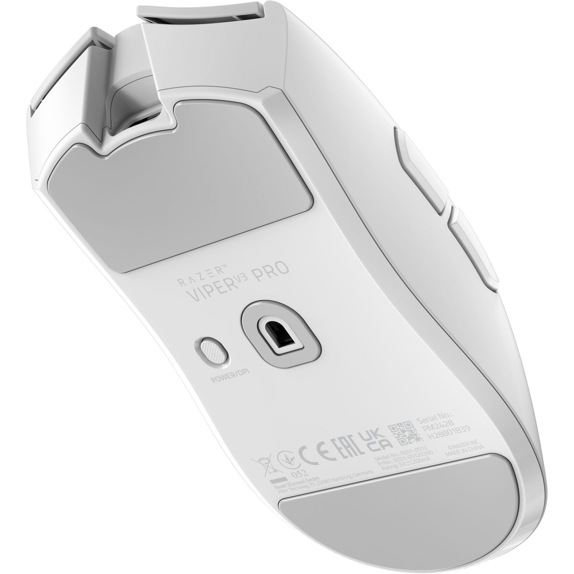 Razer Viper V3 Pro Wireless Esports Gaming Mouse - 55g Lightweight Symmetrical Design, 35K DPI Optical Sensor, 8K Polling Rate, Gen3 Optical Switches, 8 Programmable Buttons, 95-Hour Battery Life (White) - Perfect for Competitive Gaming, FPS, MOBA & Streaming