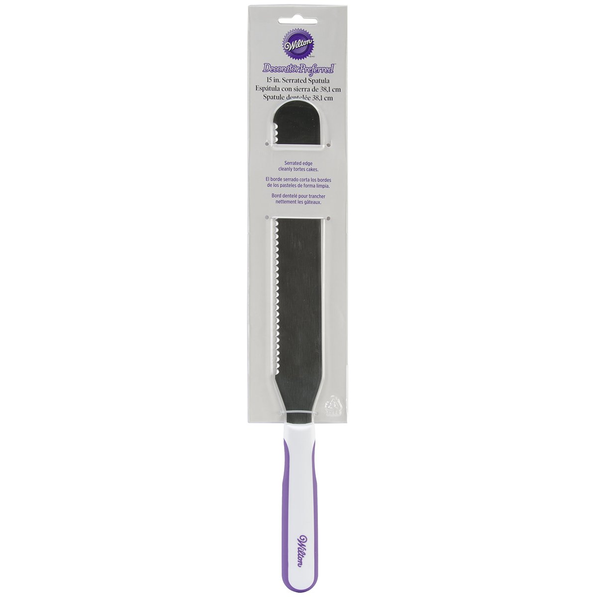 Wilton 15-Inch Serrated Spatula - Professional Cake Decorating Tool for Baking, Icing & Smoothing - Perfect for Wedding Cakes, Cupcakes & Dessert Making