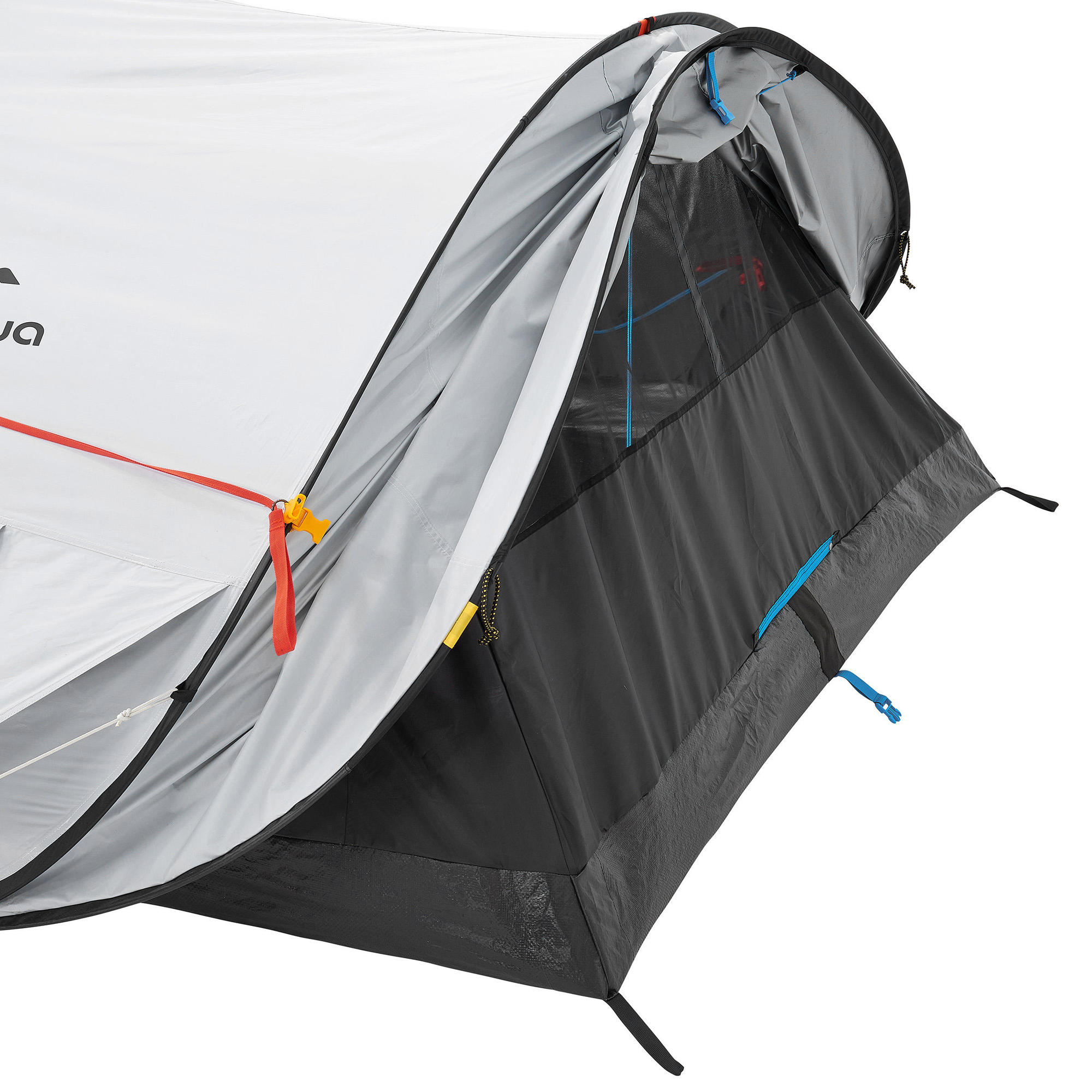 Quechua 2 Second Fresh & Black Waterproof Pop Up Camping Tent for 3 Person - Instant Setup for Hiking, Backpacking & Outdoor Adventures