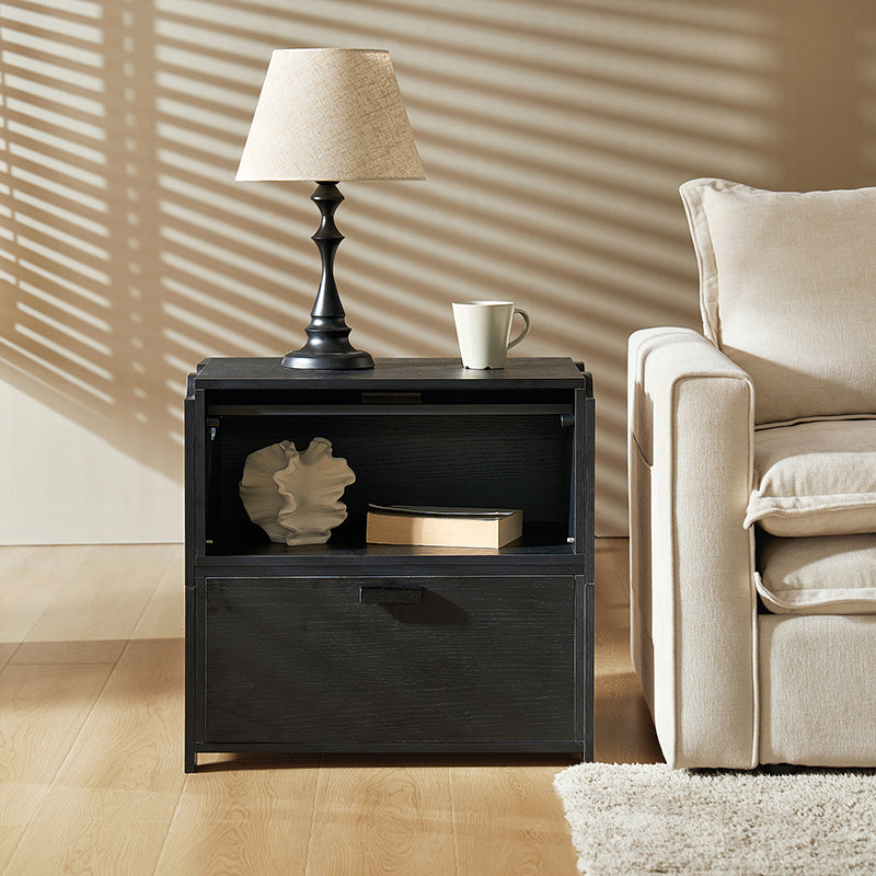Modular Stackable Storage Drawers Nightstand with Flexible Organization - Hagen Space-Saving Bedside Organizer for Bedroom, Office & Dorm Room