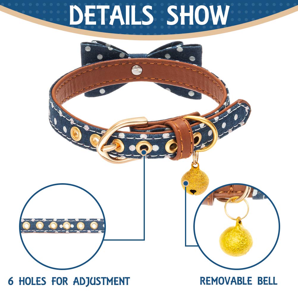EXPAWLORER Adjustable Dog Collar and Leash Set with Plaid Bow Tie & Bandana - Tangle-Free Leash for Small, Medium & Large Dogs - Perfect Holiday Gift for Pets (Ideal for Walks, Parties & Photo Shoots)