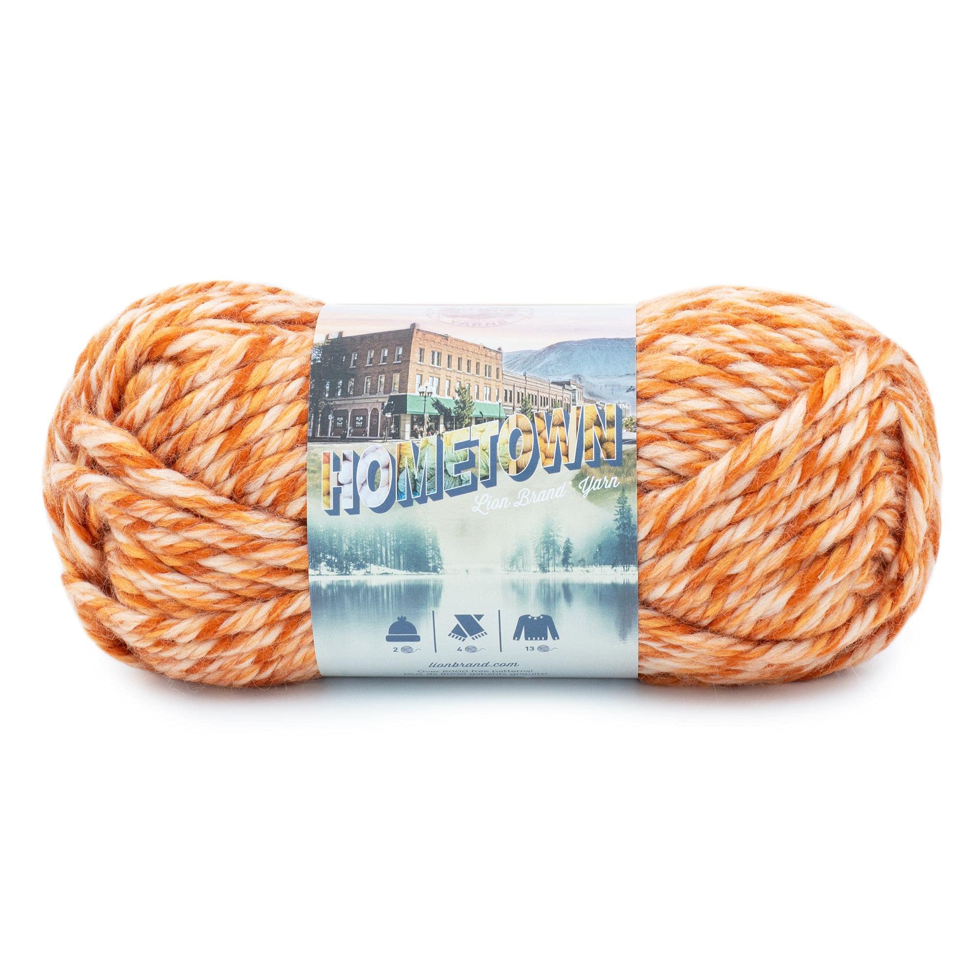 Lion Brand Yarn Hometown Super Bulky Yarn for Knitting & Crocheting - 1 Pack San Juan Sunset - Perfect for Blankets, Scarves & Winter Crafts