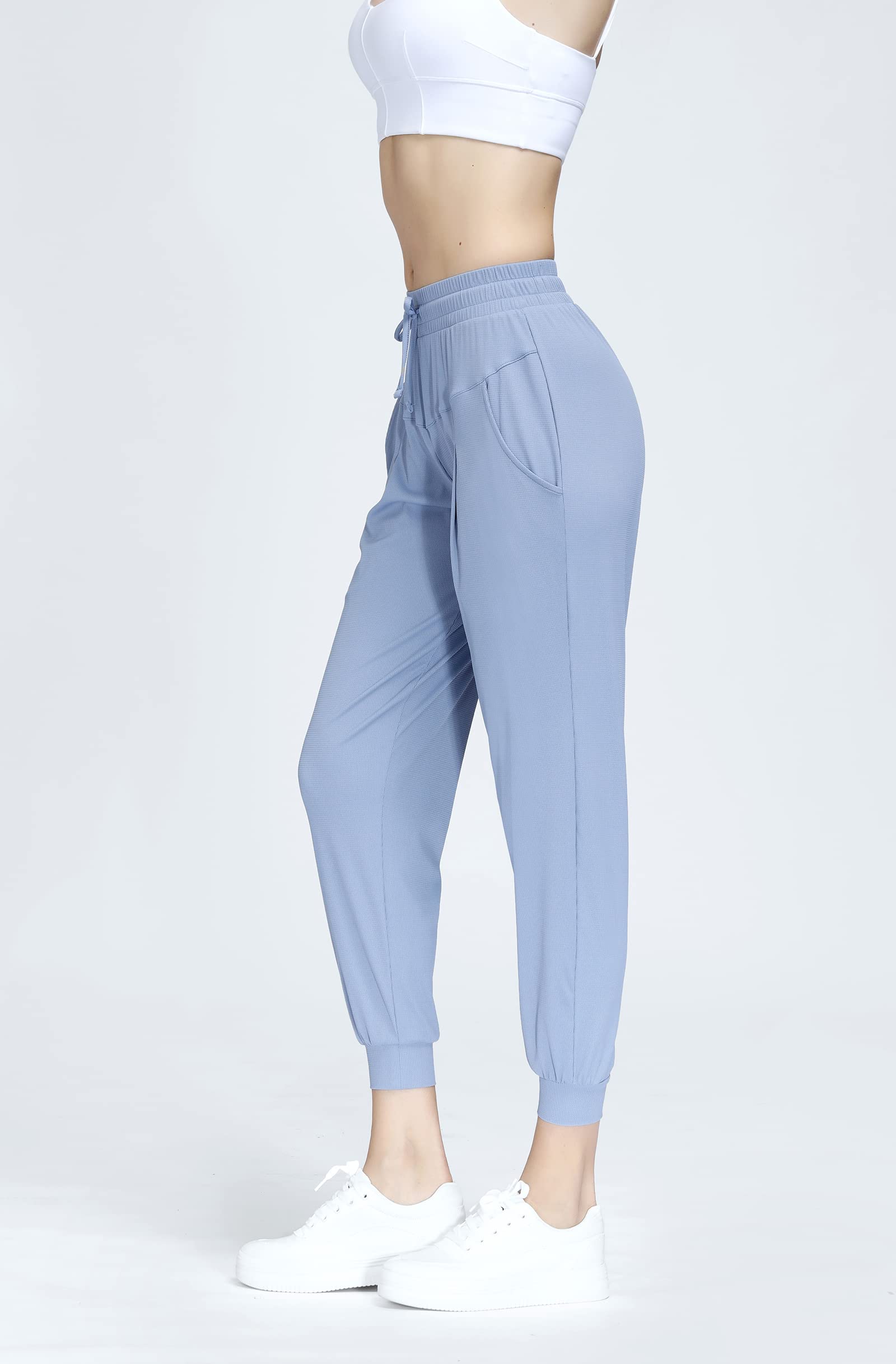 Rataves Women's Athleisure Pants - Lightweight Running Sweatpants with Pockets, Athletic Tapered Casual Pants for Workout, Yoga, Lounge & Everyday Wear | Comfortable Stretchy Joggers for Gym, Travel & Relaxation