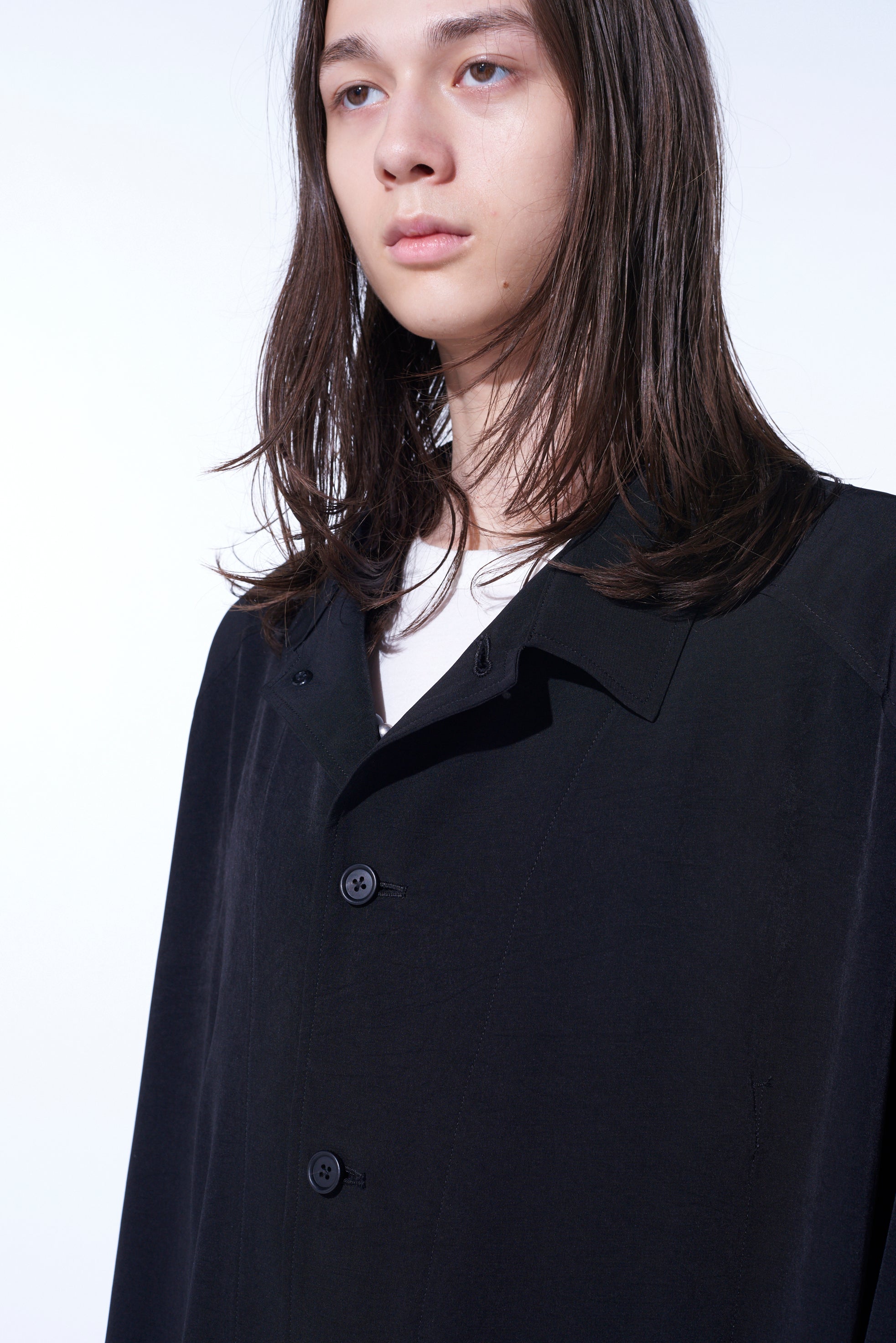 CREPE DE CHINE OVERSIZED TOPPER BLOUSON - Lightweight Flowy Women's Blouse for Casual Outings & Office Wear