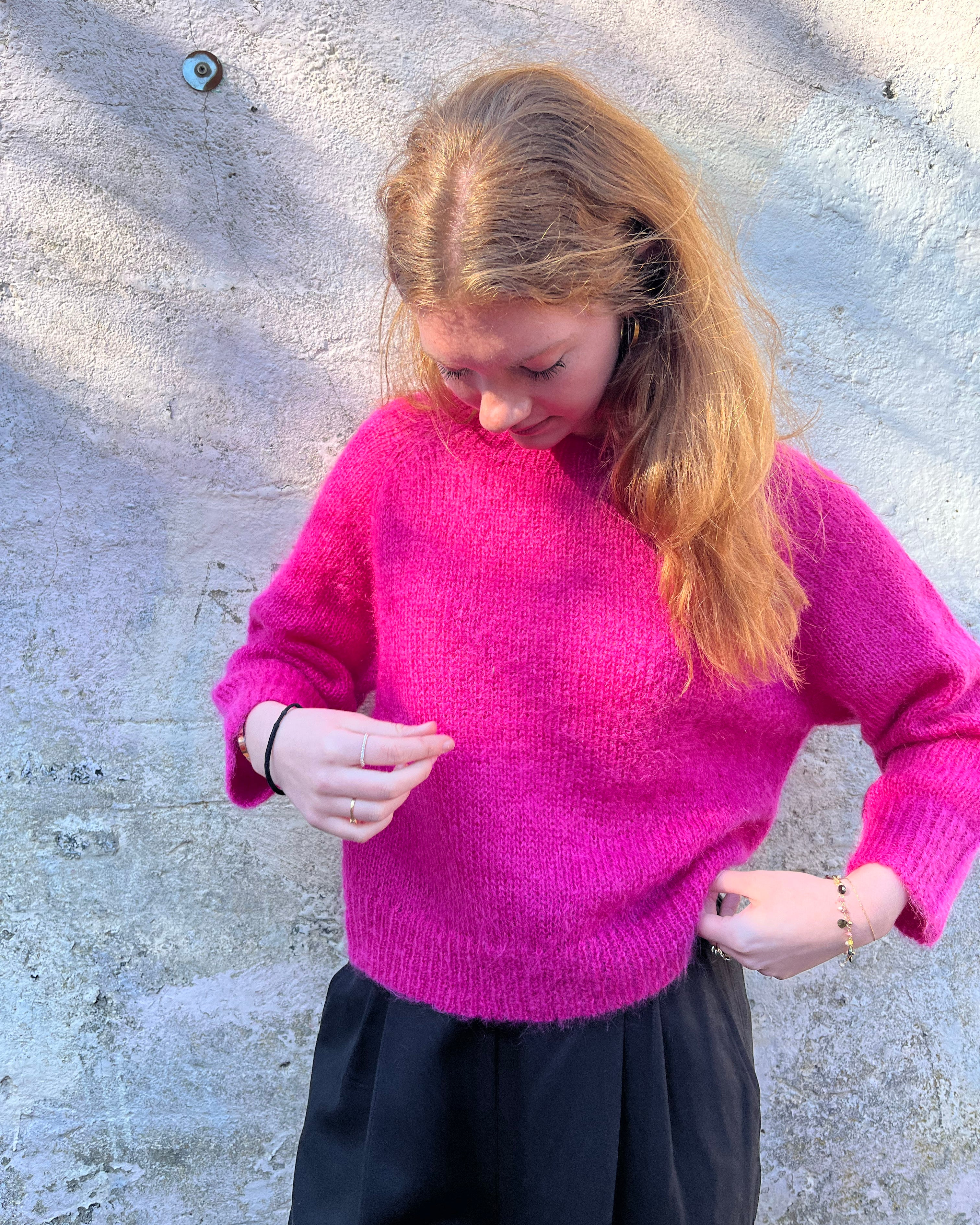 Stylish Lowie Fuchsia Mohair Jumper Sweater - Soft & Warm Women's Knitwear for Fall & Winter Fashion | Perfect for Office, Dates & Cozy Evenings