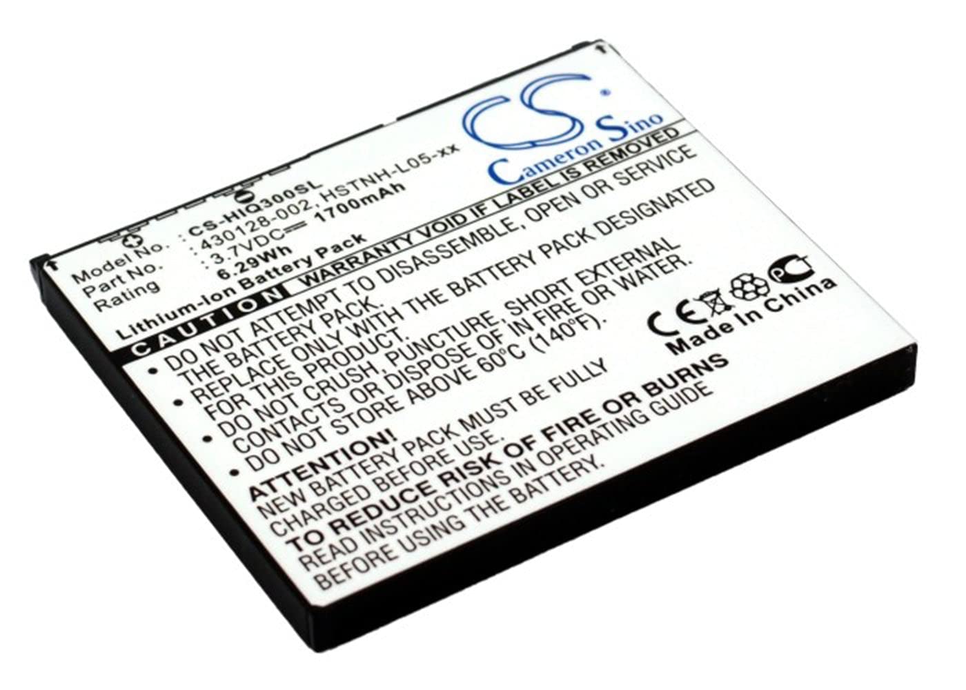VINTRONS 1700mAh Replacement Battery for HP iPAQ 300, iPAQ FA976AT, FA977AA, FB077AA - Long Lasting Power for PDA, Business & Travel Use