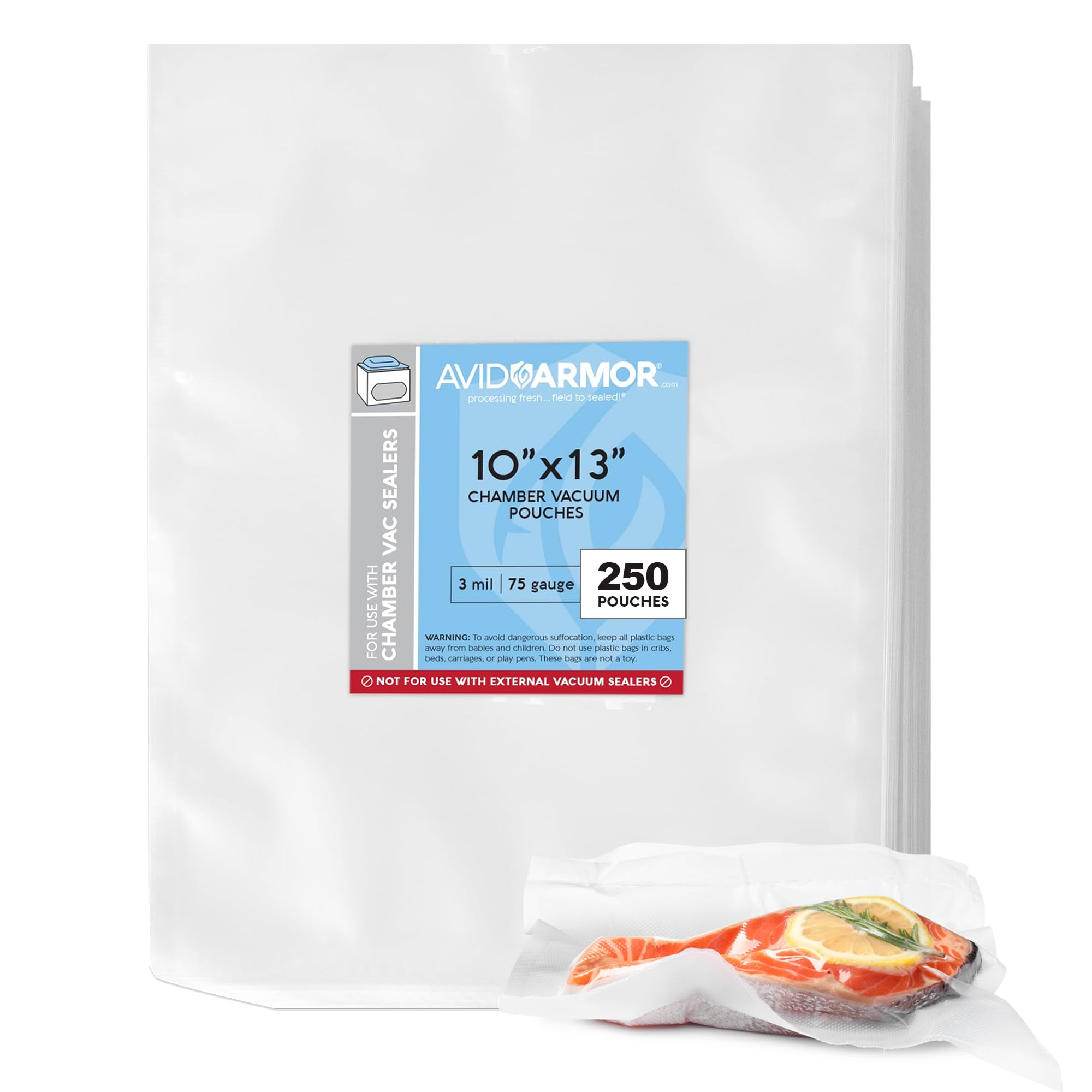Avid Armor Heavy Duty Vacuum Sealer Bags - 1000 Count BPA-Free Food Storage Pouches (10x13 Inches) for Sous Vide, Meal Prep & Freezer Organization