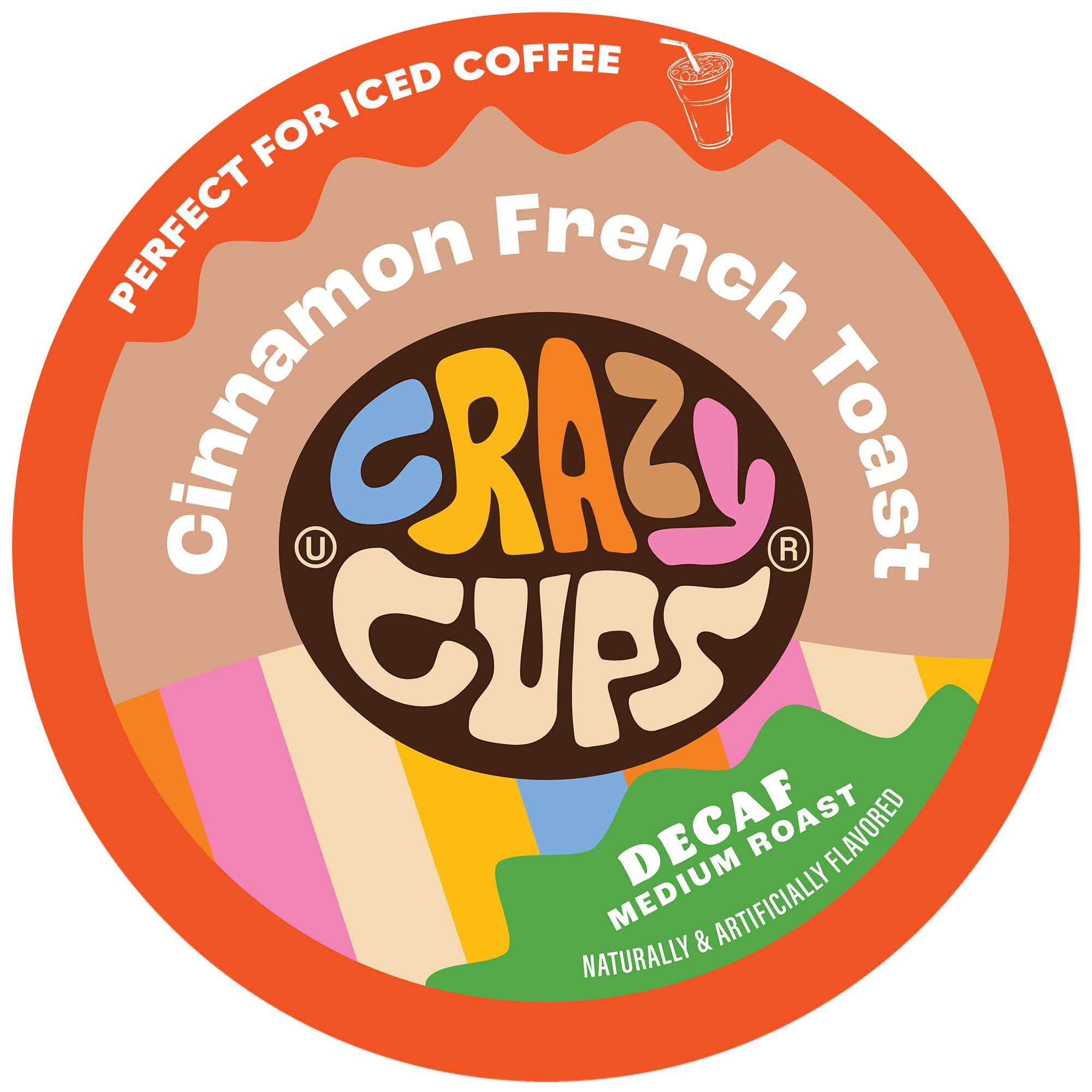 Decaf Cinnamon French Toast Flavored Coffee Pods for Keurig K-Cup Brewers - 22 Count Medium Roast Single Serve Pods, Hot or Iced Coffee | Perfect for Morning Brews, Office Use & After-Dinner Decaf Enjoyment
