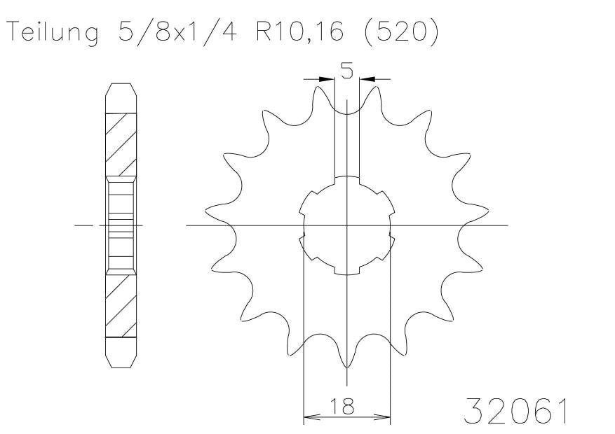 KX125 Front Sprocket ESJOT 11T 94-10 | Dirt Bike Replacement Part for Off-Road & Motocross Racing