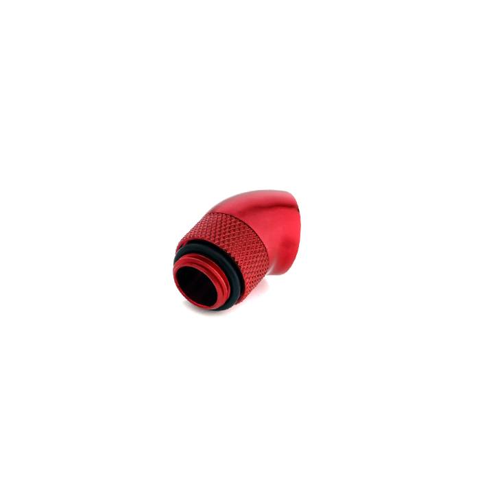 Bitspower Rotary 45 Degree Extender Fitting - Deep Blood Red - Perfect for Custom PC Water Cooling Loops and Hardline Tubing Builds