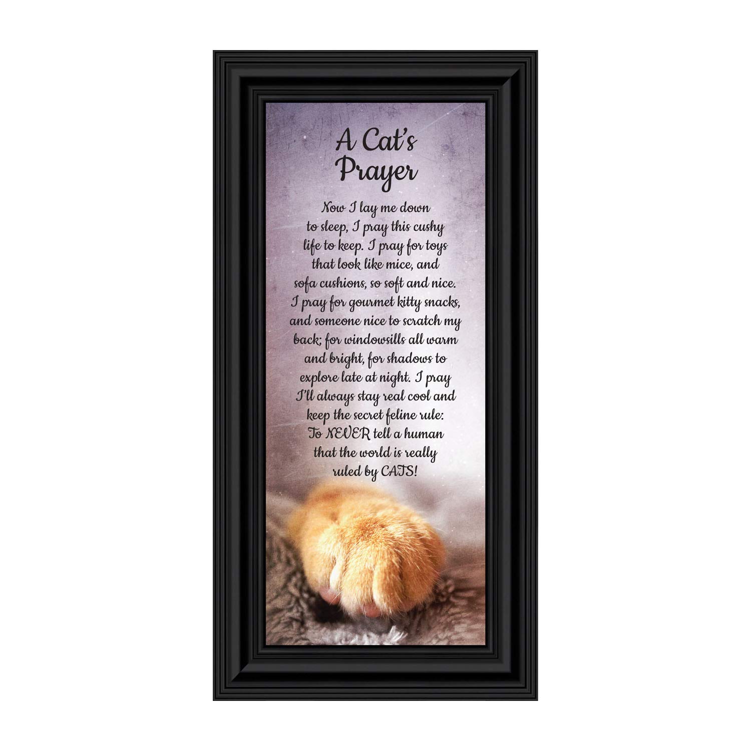 Crossroads Home Décor Cat Frame - A Cat’s Prayer Picture Frame 7412B - Perfect for Pet Memorials, Cat Lover Gifts & Home Decor