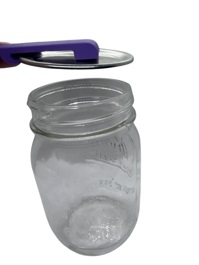 Magnetic Canning Jar Opener - Easy Release Vacuum Seal for Mason Jars & All Lids (Purple) - Perfect for Home Canning, Food Preservation & Kitchen Use