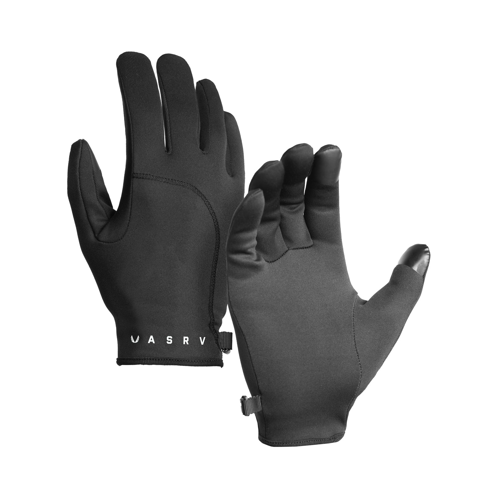 Aeroheat® Lightweight Winter Gloves for Men & Women - Black/White - Touchscreen Compatible for Outdoor Sports & Cold Weather Activities