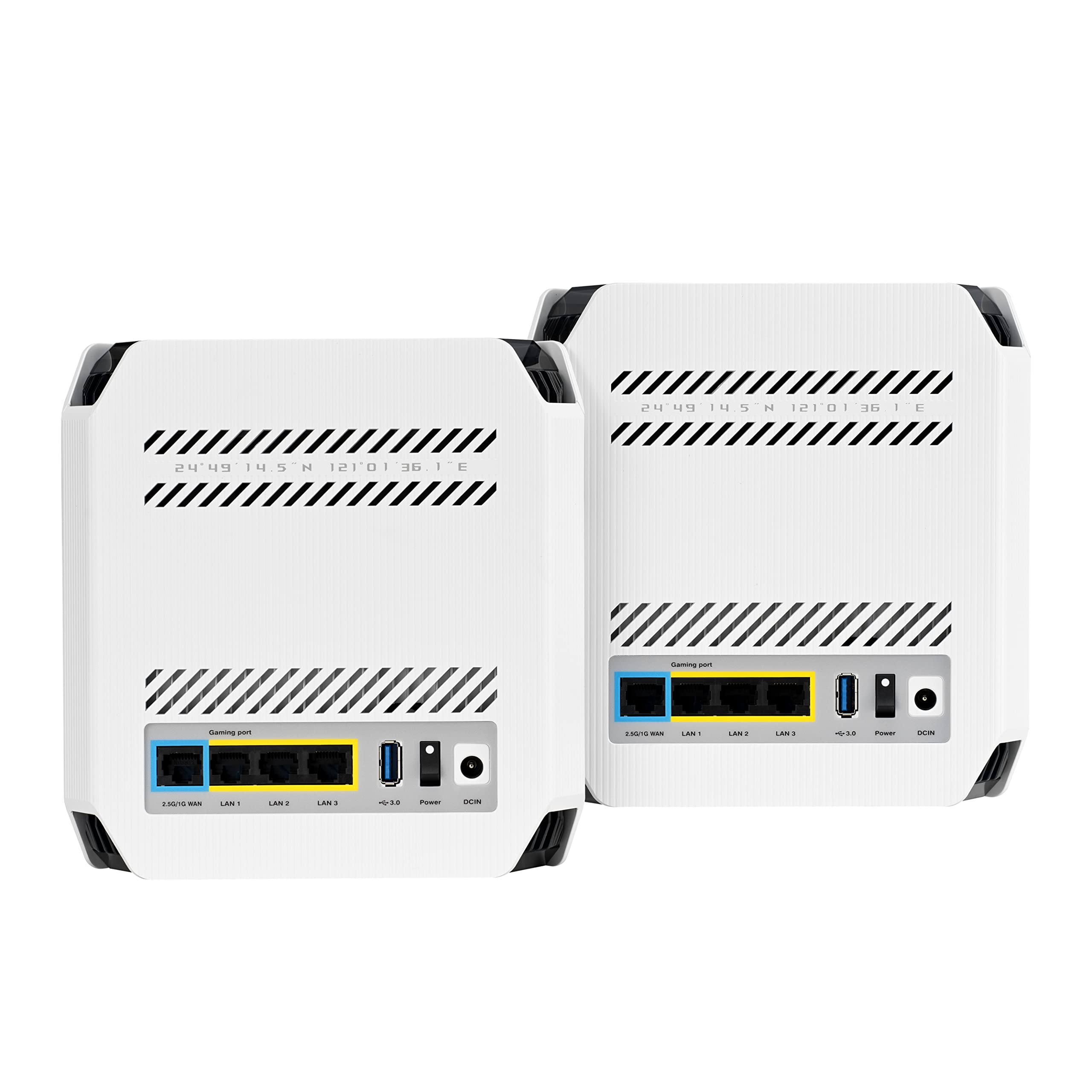 ASUS ROG Rapture GT6 Tri-Band WiFi 6 Mesh System (2-Pack) - 5800 Sq Ft Coverage, Triple-Level Game Acceleration, Smart Antenna, 2.5G Ethernet Port | Home & Gaming Network, Free Internet Security | Perfect for Online Gaming, 4K Streaming & Smart Home Devices - White