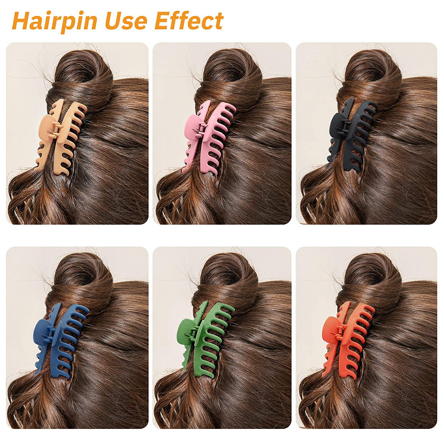10-Pack Large Hair Claw Clips - 4.3