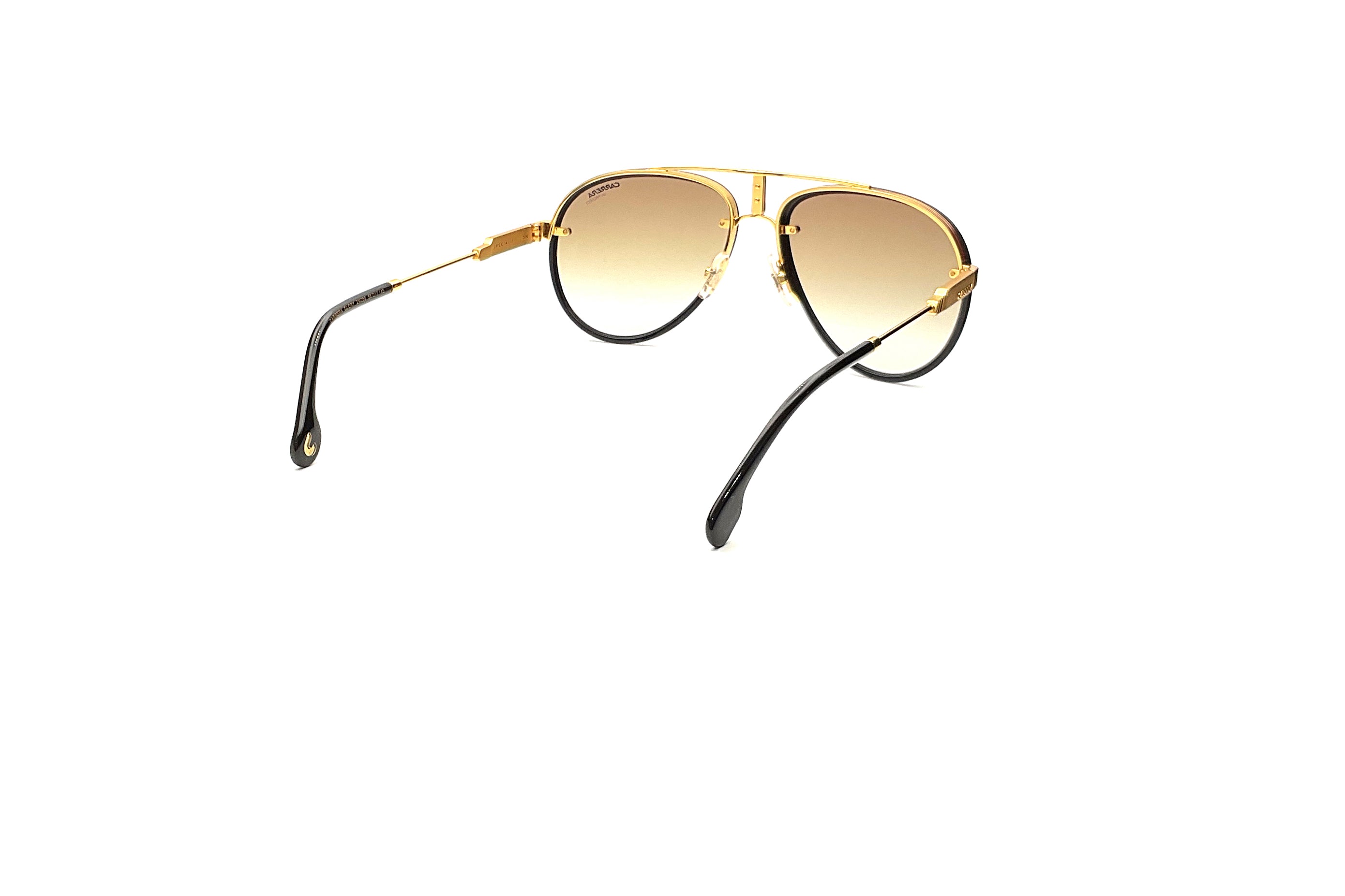 Carrera Glory Sunglasses - Black & Gold Aviator Style for Men & Women | UV Protection, Polarized Lenses | Perfect for Driving, Beach & Outdoor Activities