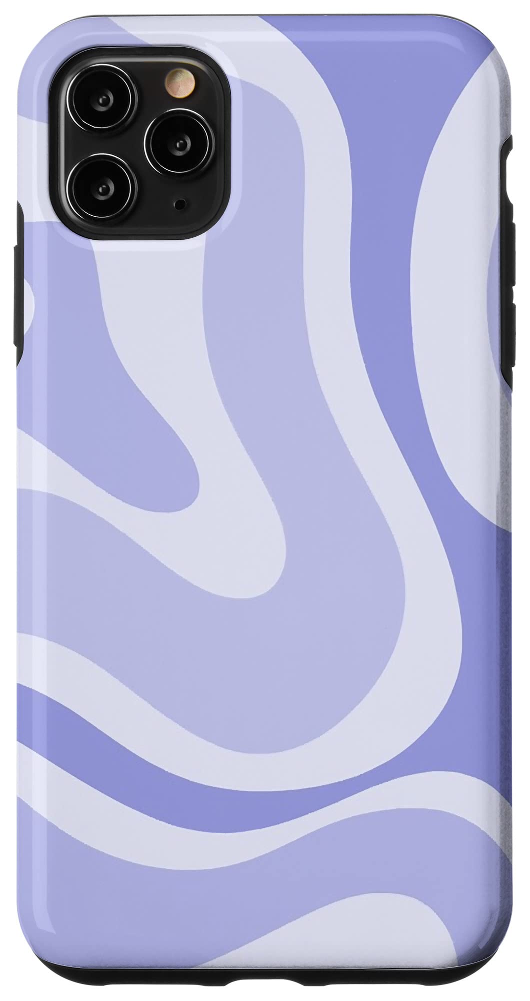 iPhone 11 Pro Max Case - Modern Retro Liquid Swirl Design in Light Lavender Purple - Shockproof & Slim Protective Cover for Everyday Use, Travel & Outdoor Activities