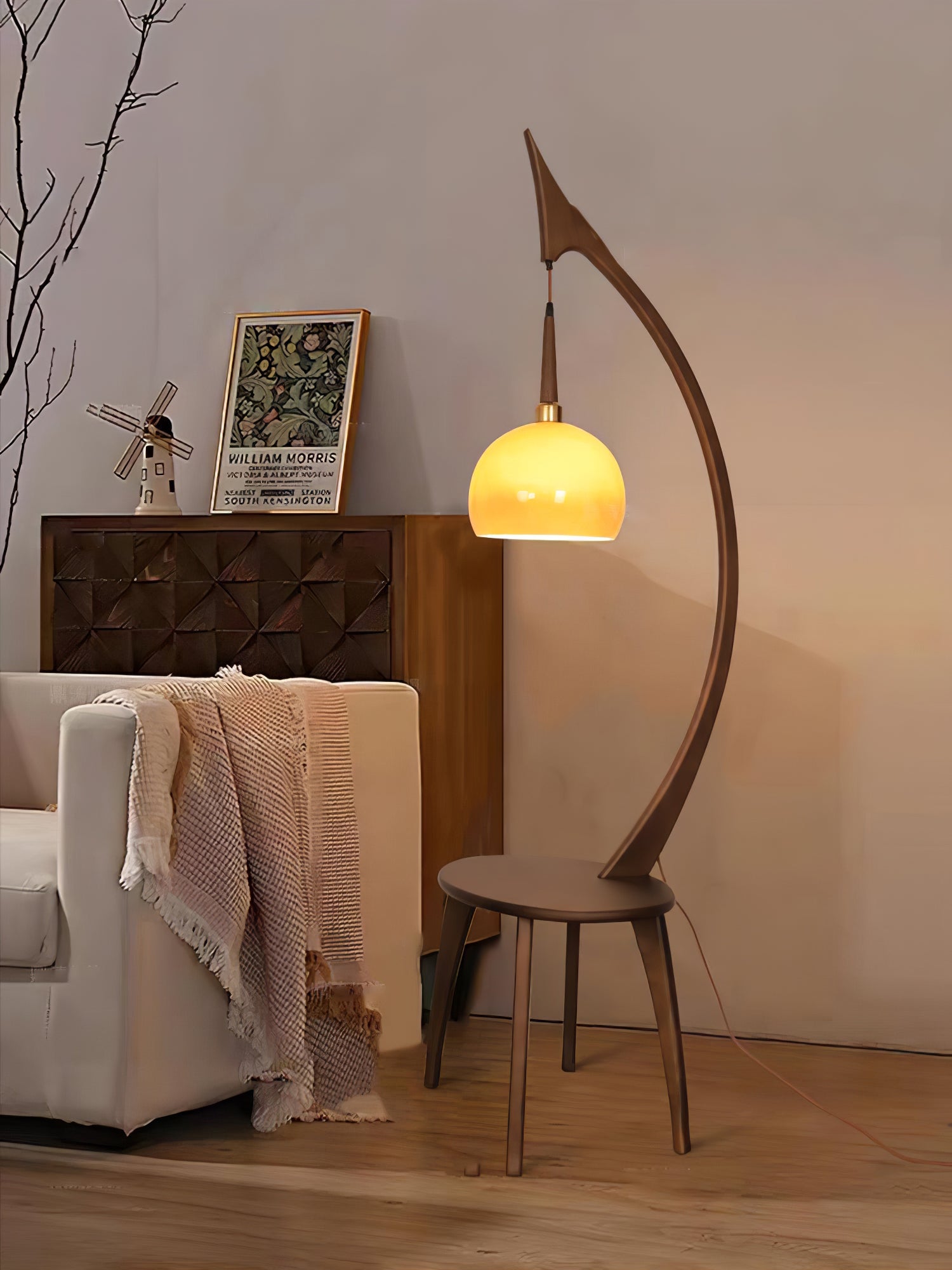 Arc Curve Floor Lamp - Modern Adjustable LED Standing Light for Living Room, Bedroom & Office - Perfect for Reading, Working & Ambient Lighting