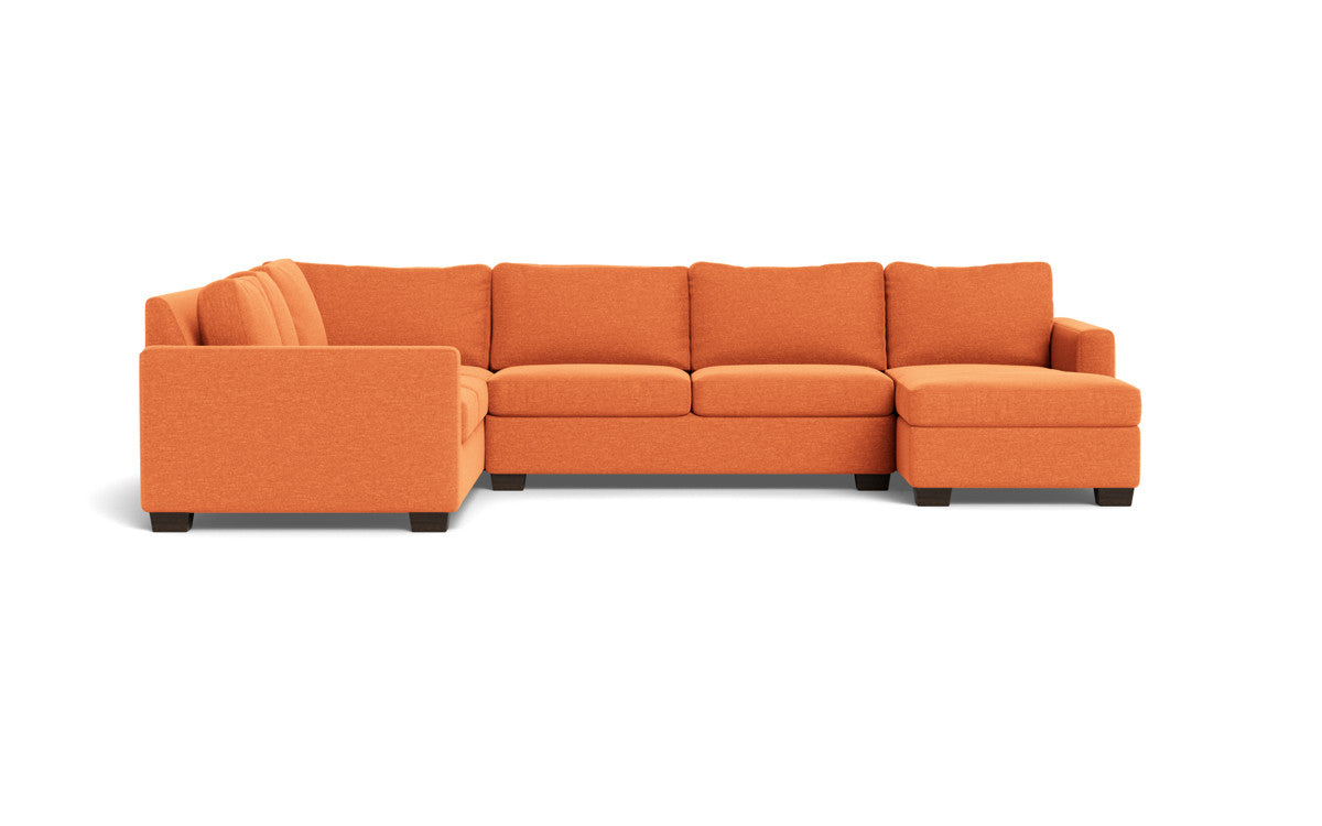 Track 141 Corner Sectional Sofa with Full Sleeper & Right Chaise - Modern L-Shaped Couch for Small Spaces, Living Room, Apartment & Home Theater Comfort