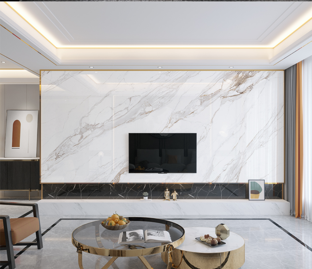 White Stone Design: Premium Marble Wallpaper Murals for Living Room & Bedroom Decor – Peel and Stick Wall Covering for Home & Office