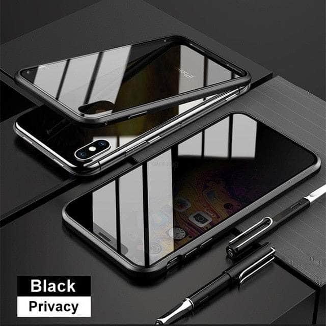 Magnetic Tempered Glass Privacy Case for iPhone 15 Pro Max - Anti-Spy Screen Protector with Strong Magnets for Secure Attachment | Perfect for Office, Travel and Everyday Use