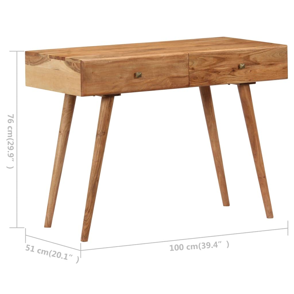 Modern Acacia Wood Computer Desk 39.3